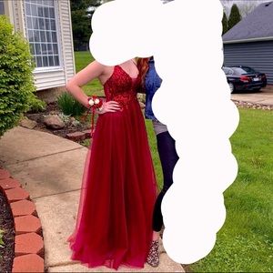 Used Maroon Prom Dress